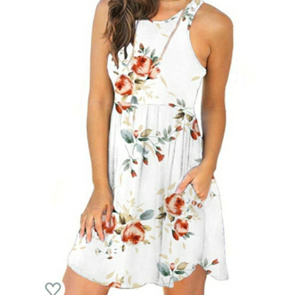 Summer Sleeveless floral sundress